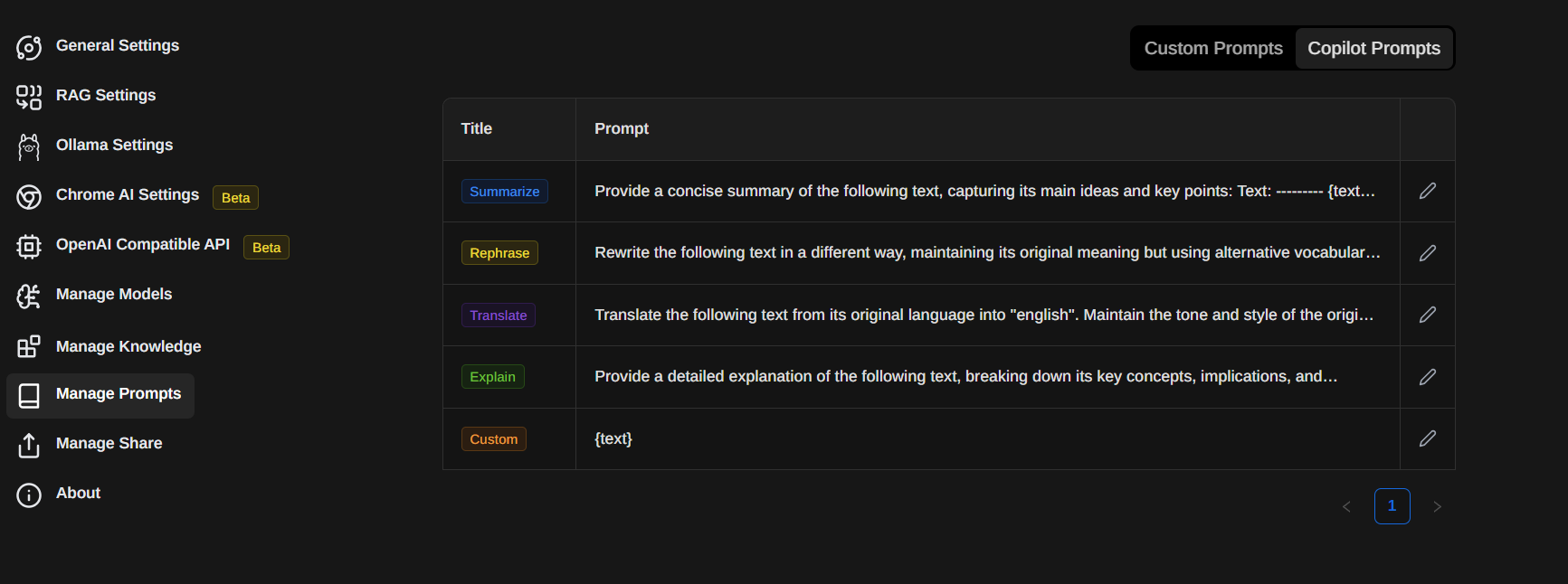 Copilot Prompts